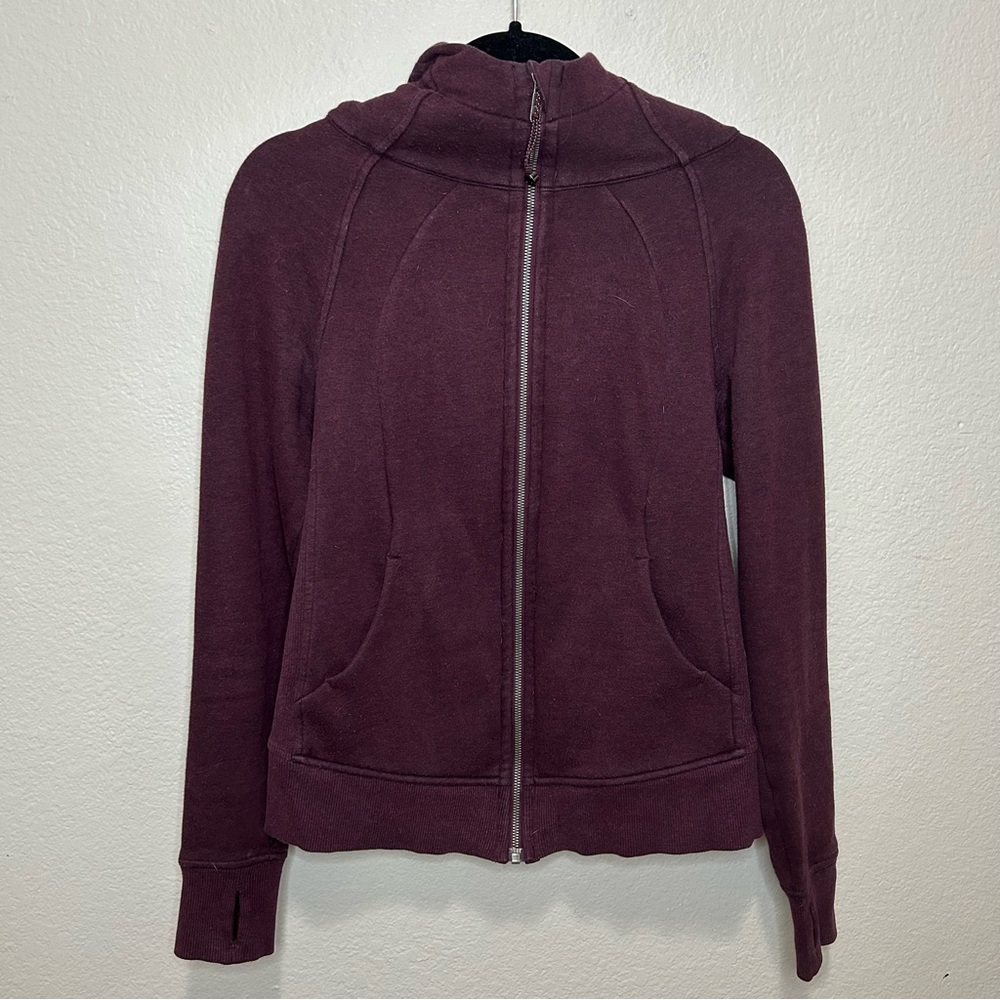 Lululemon Light As Warmth Scuba Hoodie Size 6 Heathered Dark Adobe - Picture 3 of 7